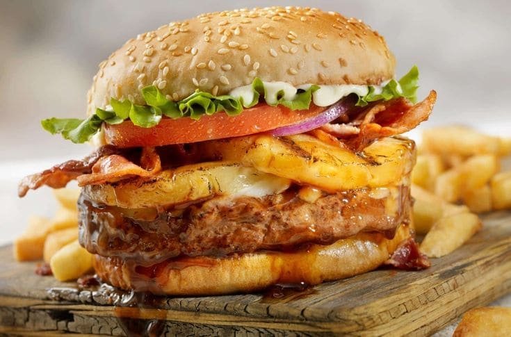 Hamburguesa Hawaiana de Pollo